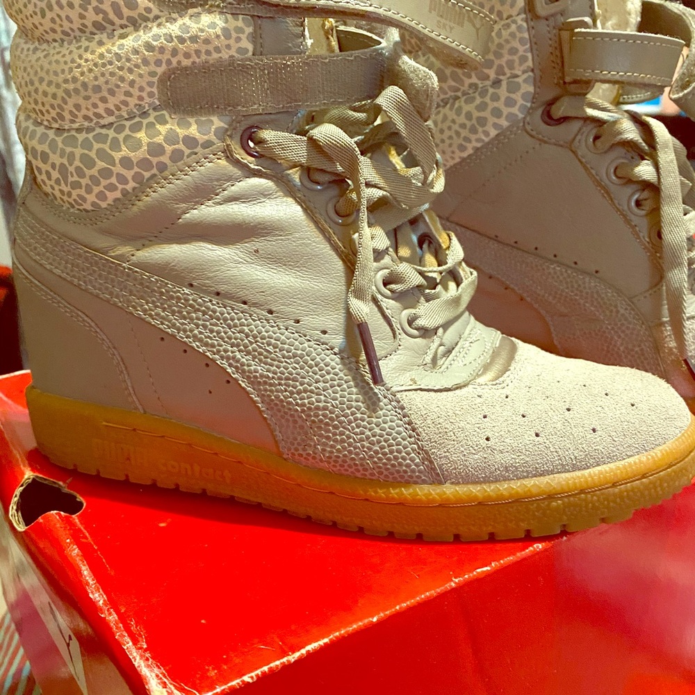 Puma sneakers, Coach boots